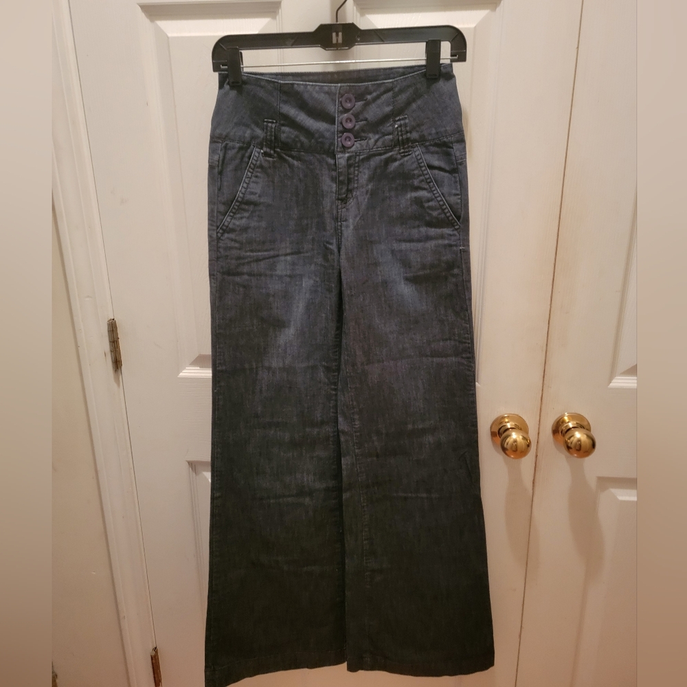 XXI High Rise Wide Leg Womens Blue Jeans - Size 26 (Equivalent to Size 2)